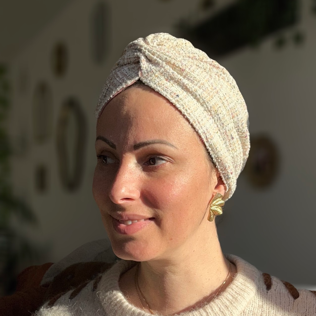 Turban tweed de laine "Duchesse"