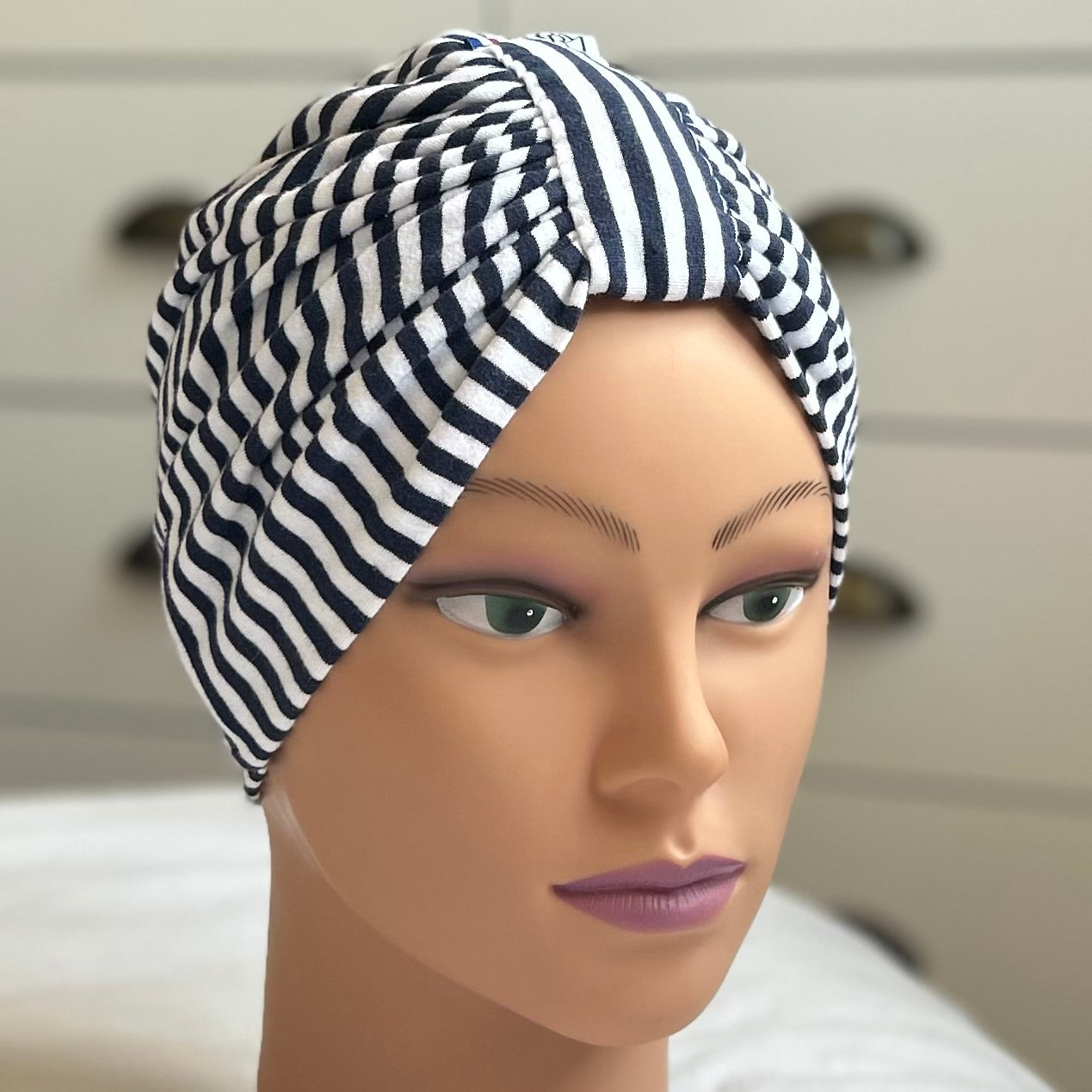 Turban Marinière en Jersey Oeko-Tex
