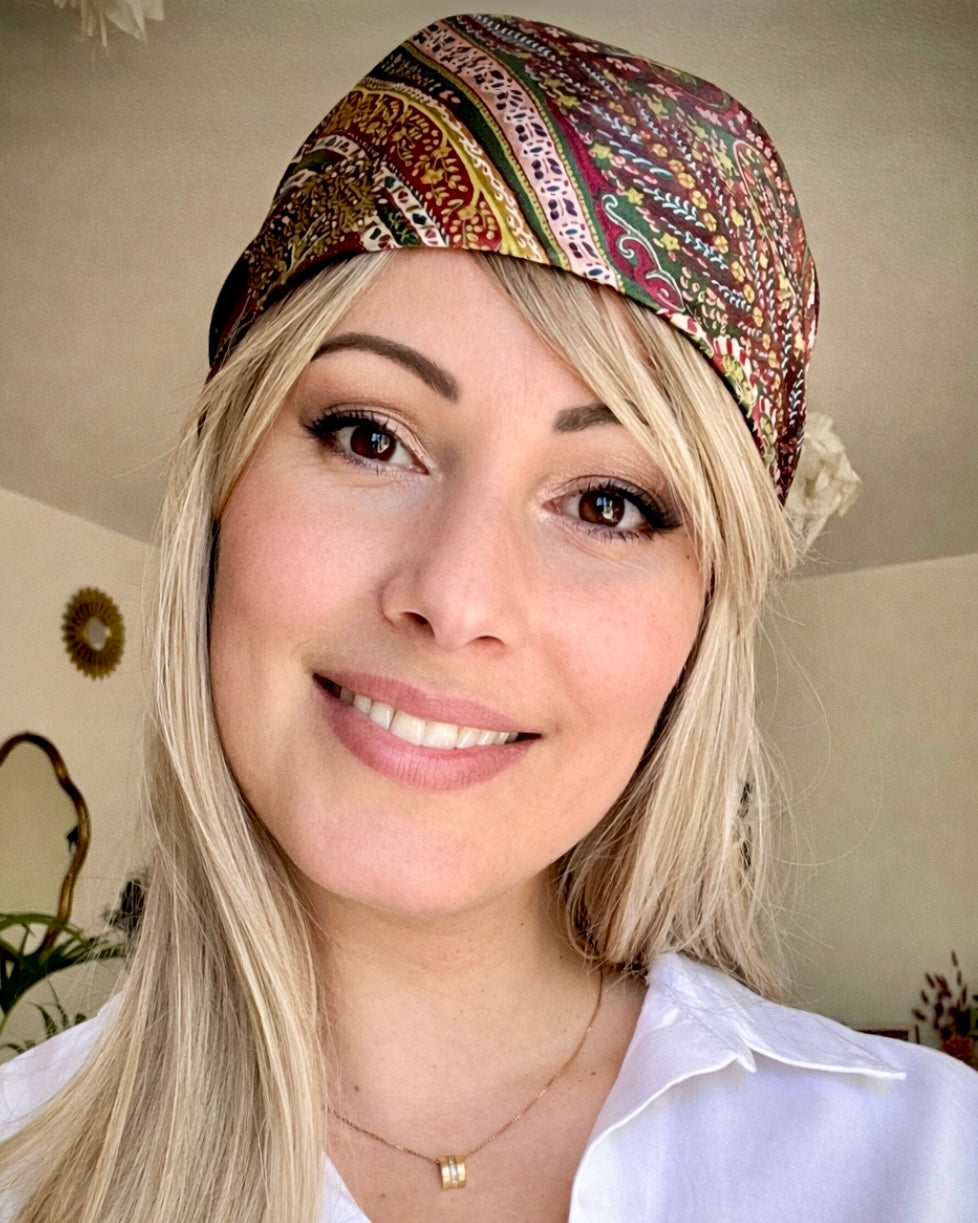 Postiche cheveux raides long avec frange